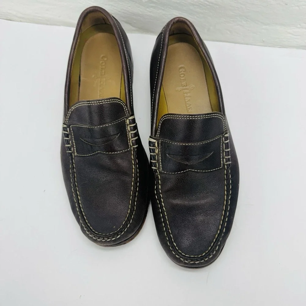 Men's Cole Haan Sz 8M C 12049 Brown Leather Penny Loafer Preppy. Business Casual